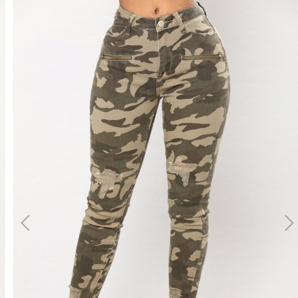 Fashion nova Major Camo Ankle Jeans - Camo